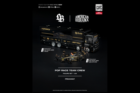 [POP RACE] 1:64 Pop Race Team Crew (6 Figures) - Toy Space Diecast Online Store Singapore