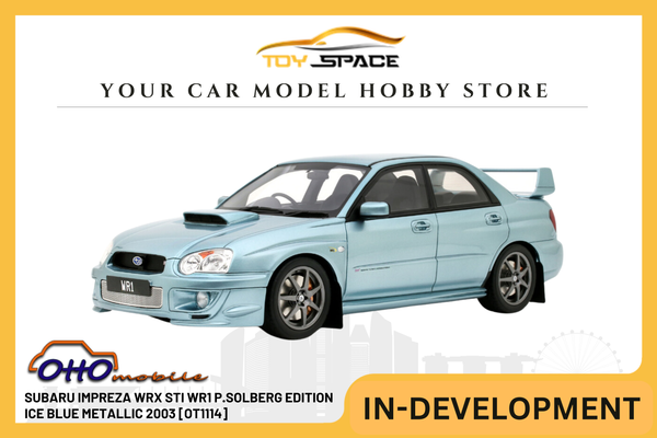 [OTTOMOBILE] 1:18 Subaru Impreza WRX STI WR1 P.Solberg Edition Ice Blue Metallic 2003 [OT1114]