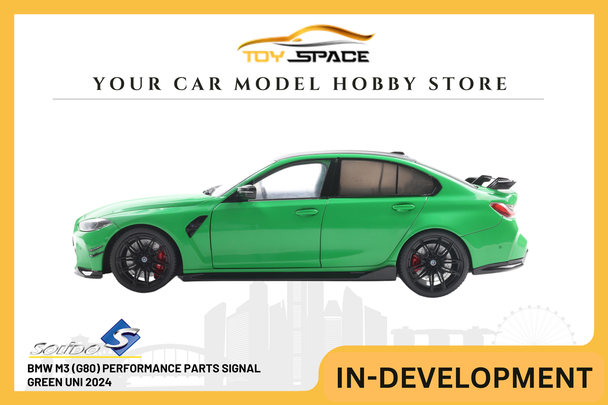 [SOLIDO] 1:18 BMW M3 (G80) Performance Parts Signal Green Uni 2024 - Toy Space Diecast Online Store Singapore