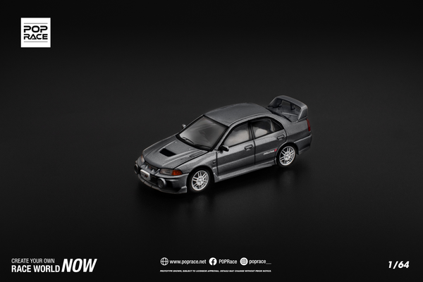 [POP RACE] 1:64 Mitsubishi Lancer Evolution IV Dark Grey