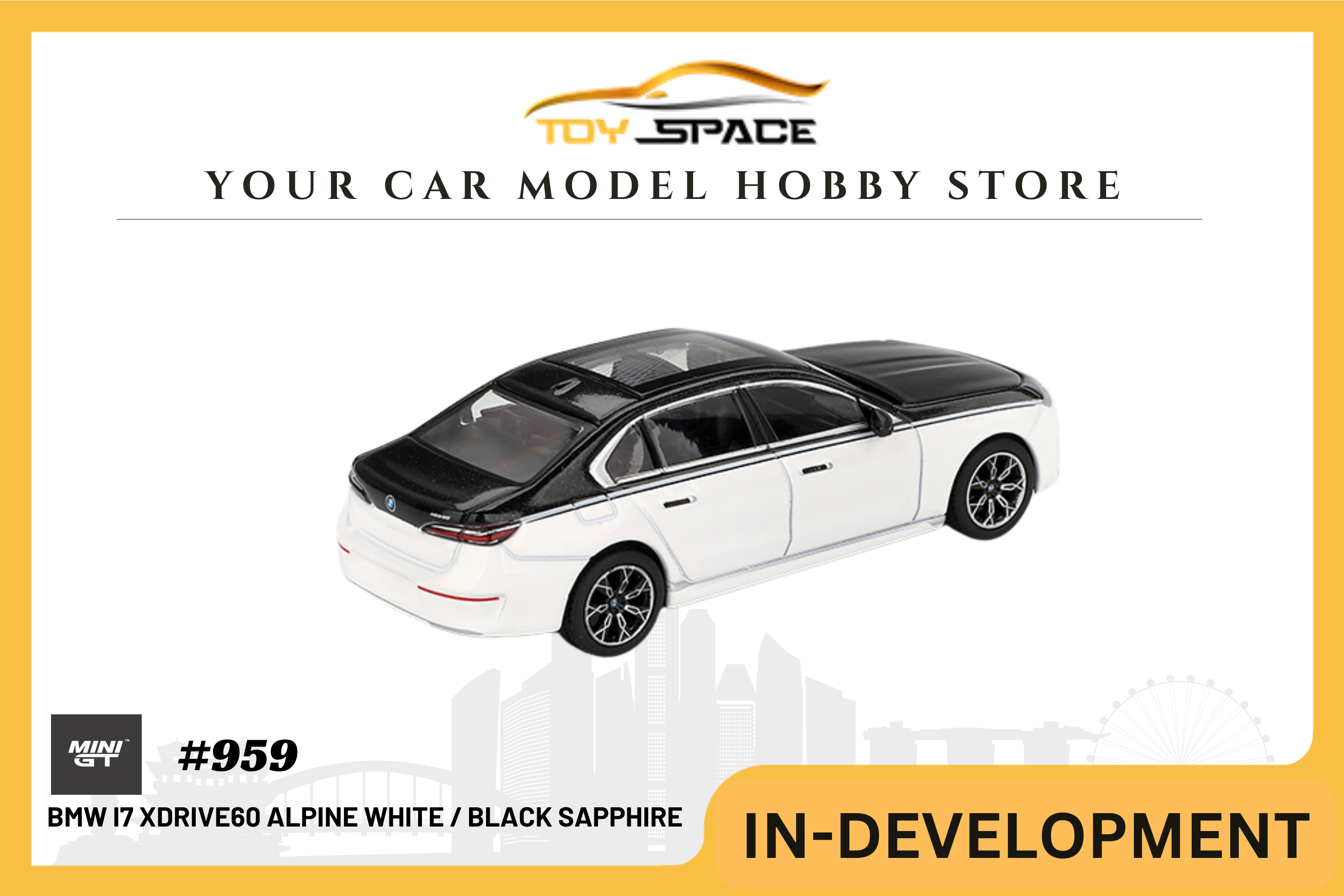 [MINI GT] BMW i7 xDrive60 Alpine White / Black Sapphire