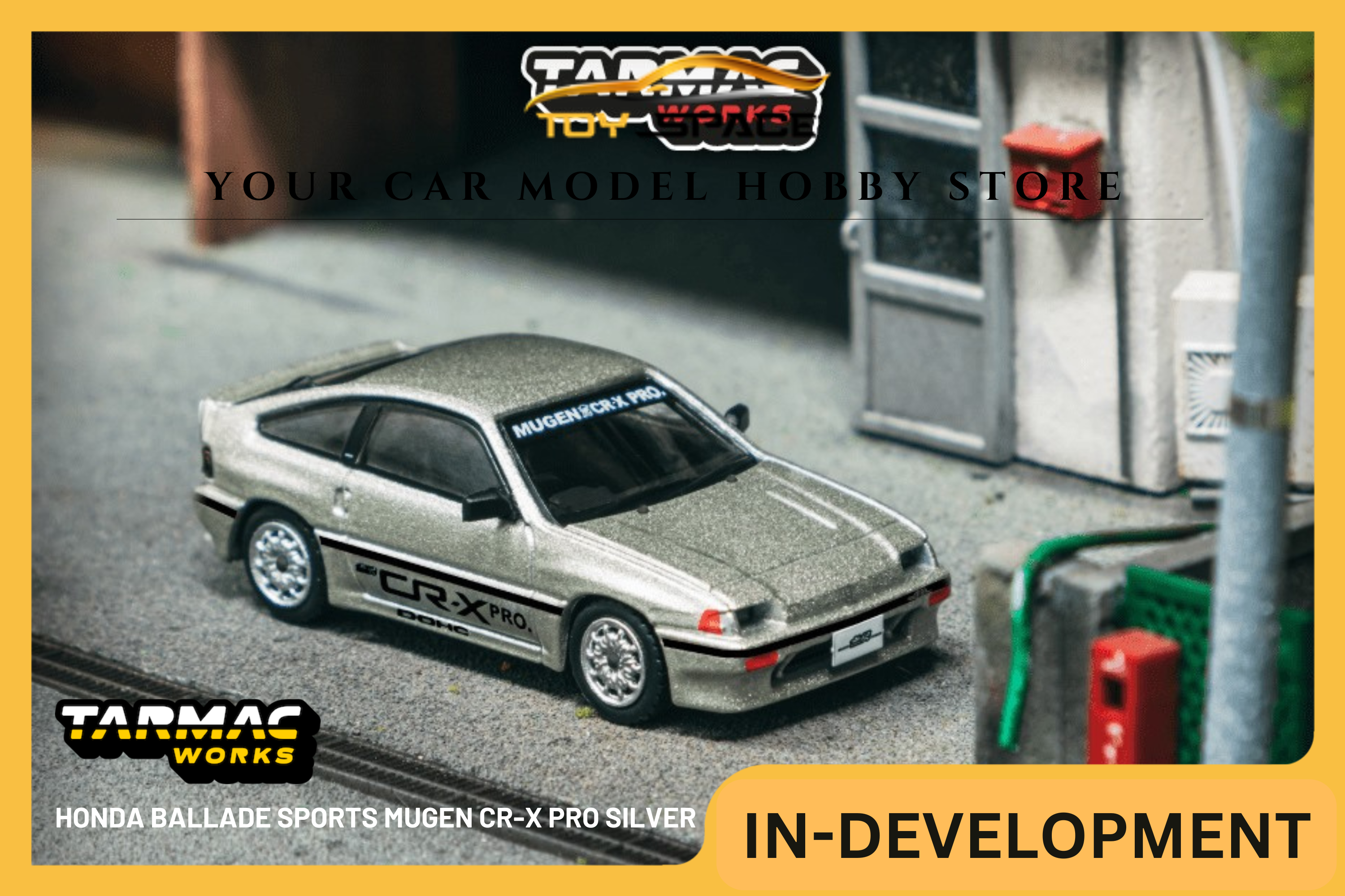 [TARMAC WORKS] 1:64 Honda Ballade Sports MUGEN CR-X PRO Silver