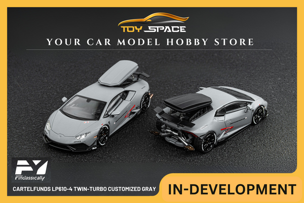 [FINCLASSICALLY] 1:64 Cartelfunds LP610-4 Twin-Turbo Customized Gray [HEC 2025 Exclusive]