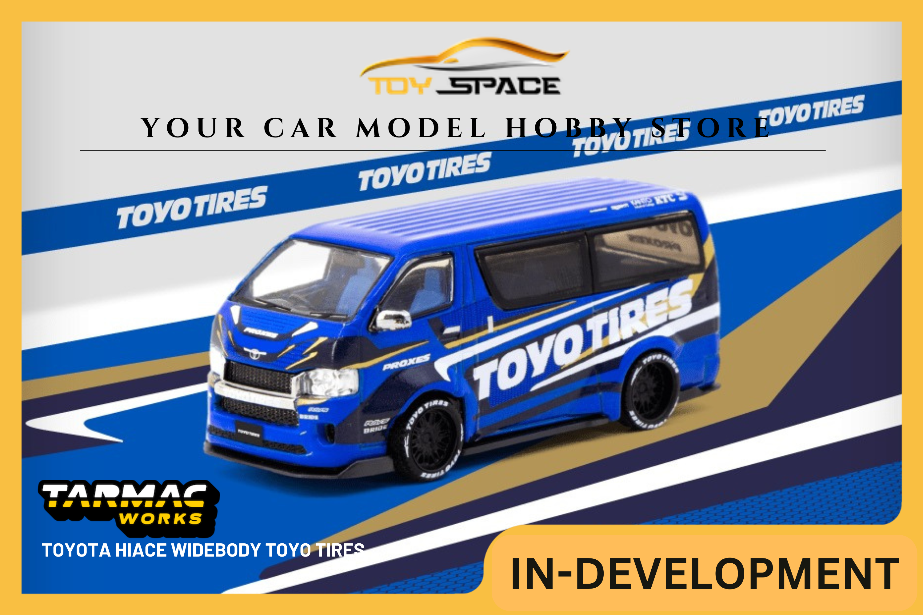 [TARMAC WORKS] 1:64 Toyota Hiace Widebody Toyo Tires