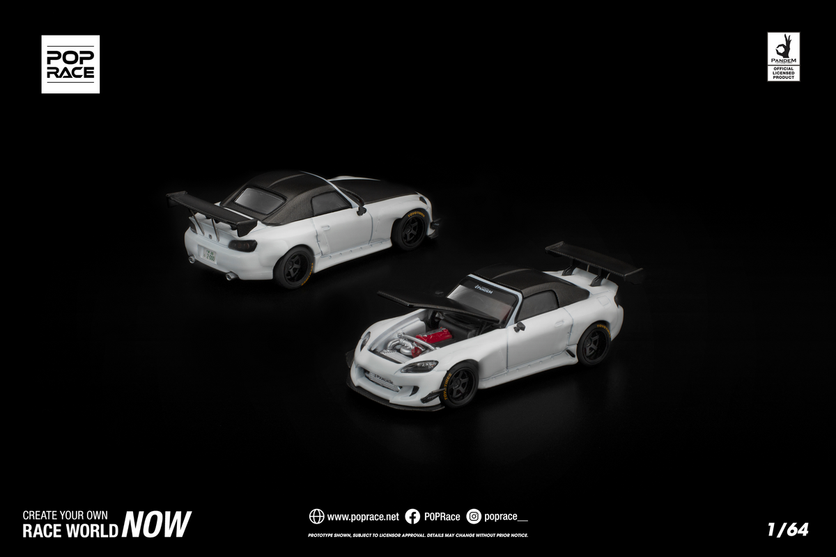 [POP RACE] 1:64 Pandem S2000 Softtop White