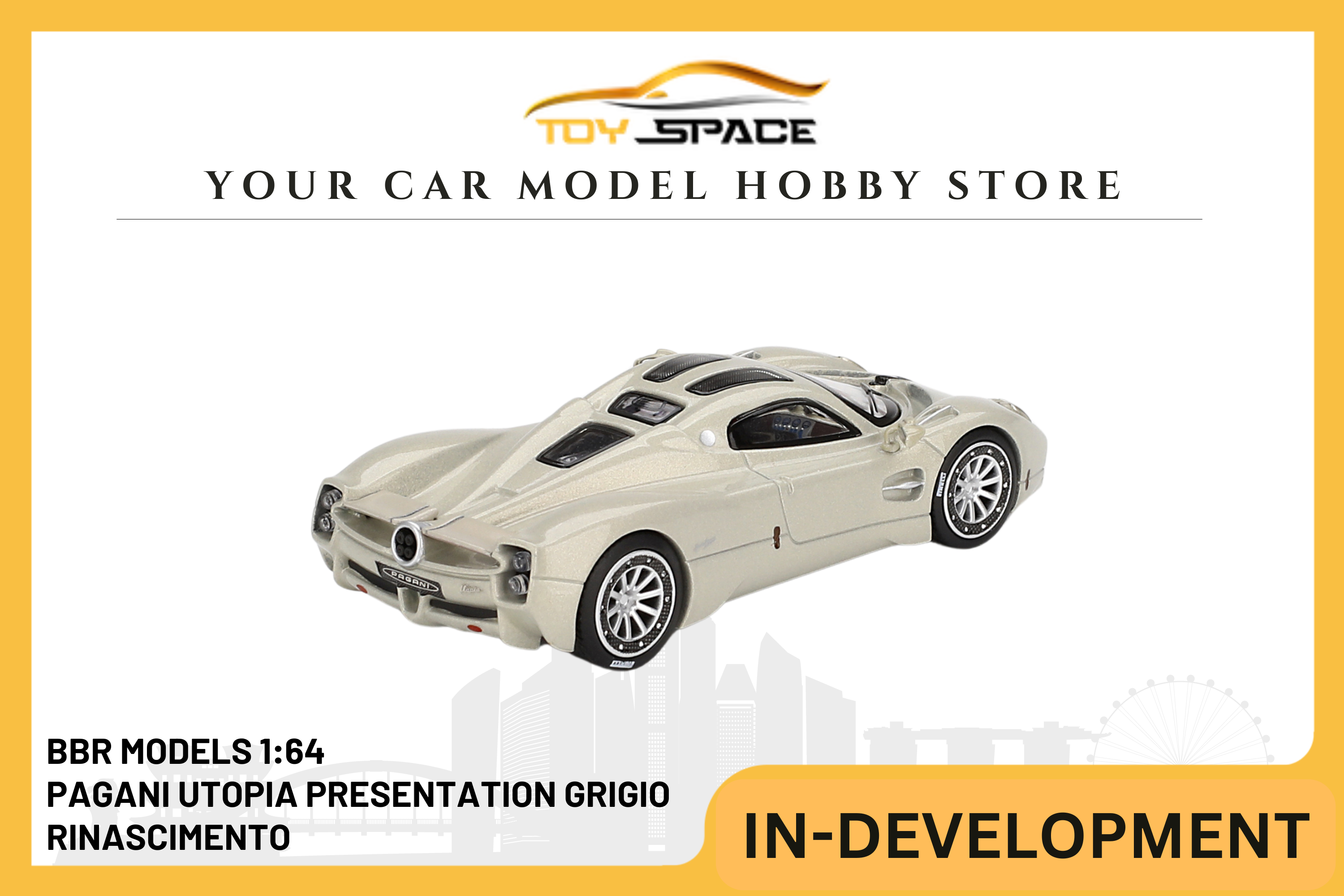 [BBR MODELS] 1:64 Pagani Utopia Presentation Grigio Rinascimento