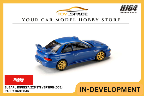 [HOBBY JAPAN] 1:64 Subaru Impreza 22B STi Version (GC8) Rally Base Car Carbon Blue