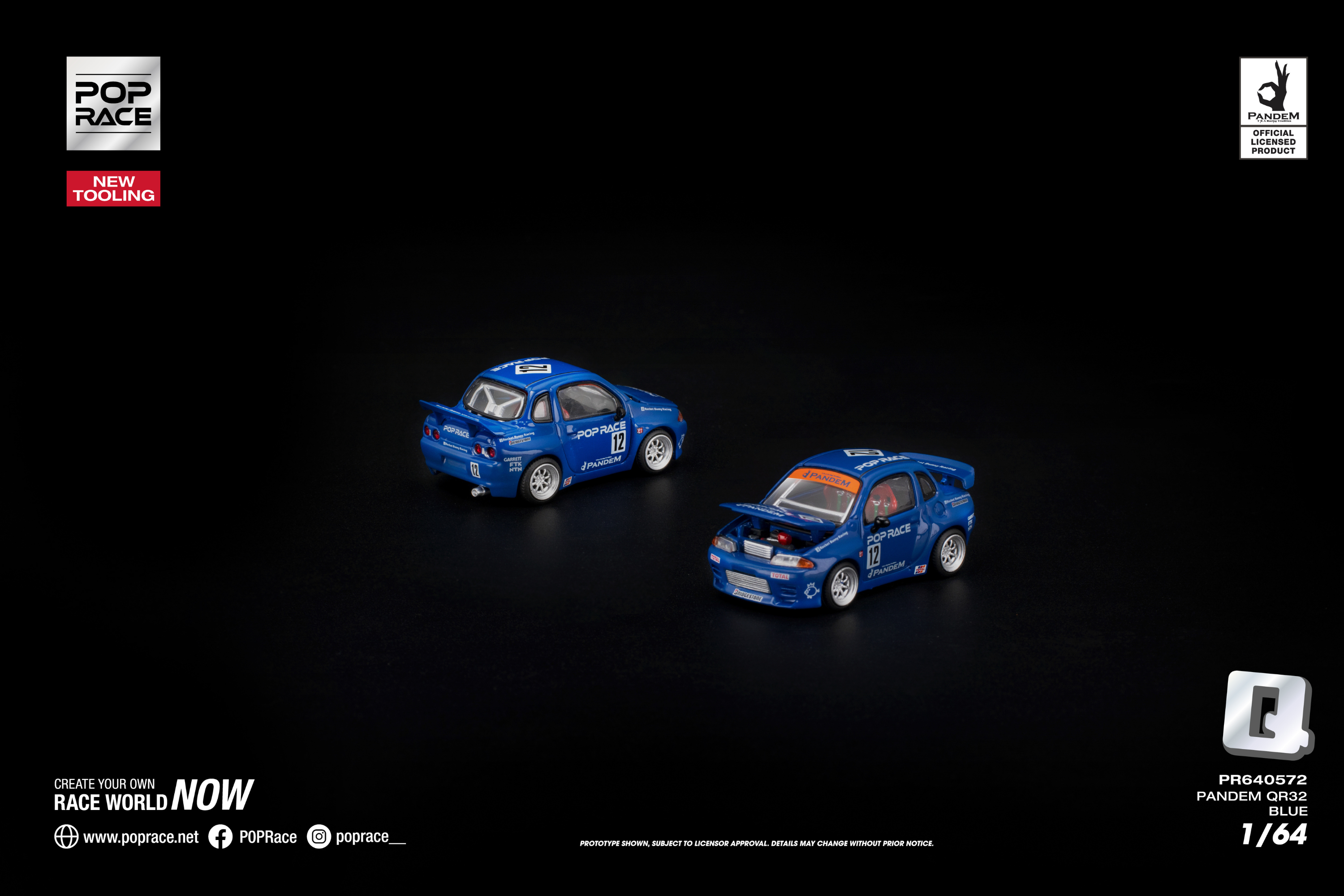 [POP RACE] 1:64 PANDEM QR32 Blue