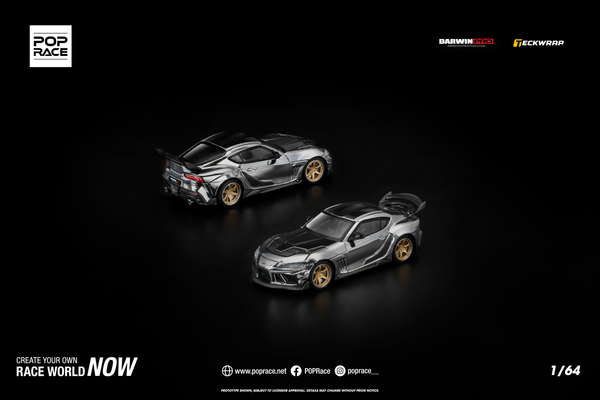 [POP RACE] 1:64 Darwin Pro 66G WBK Supra A90 Silver Chrome