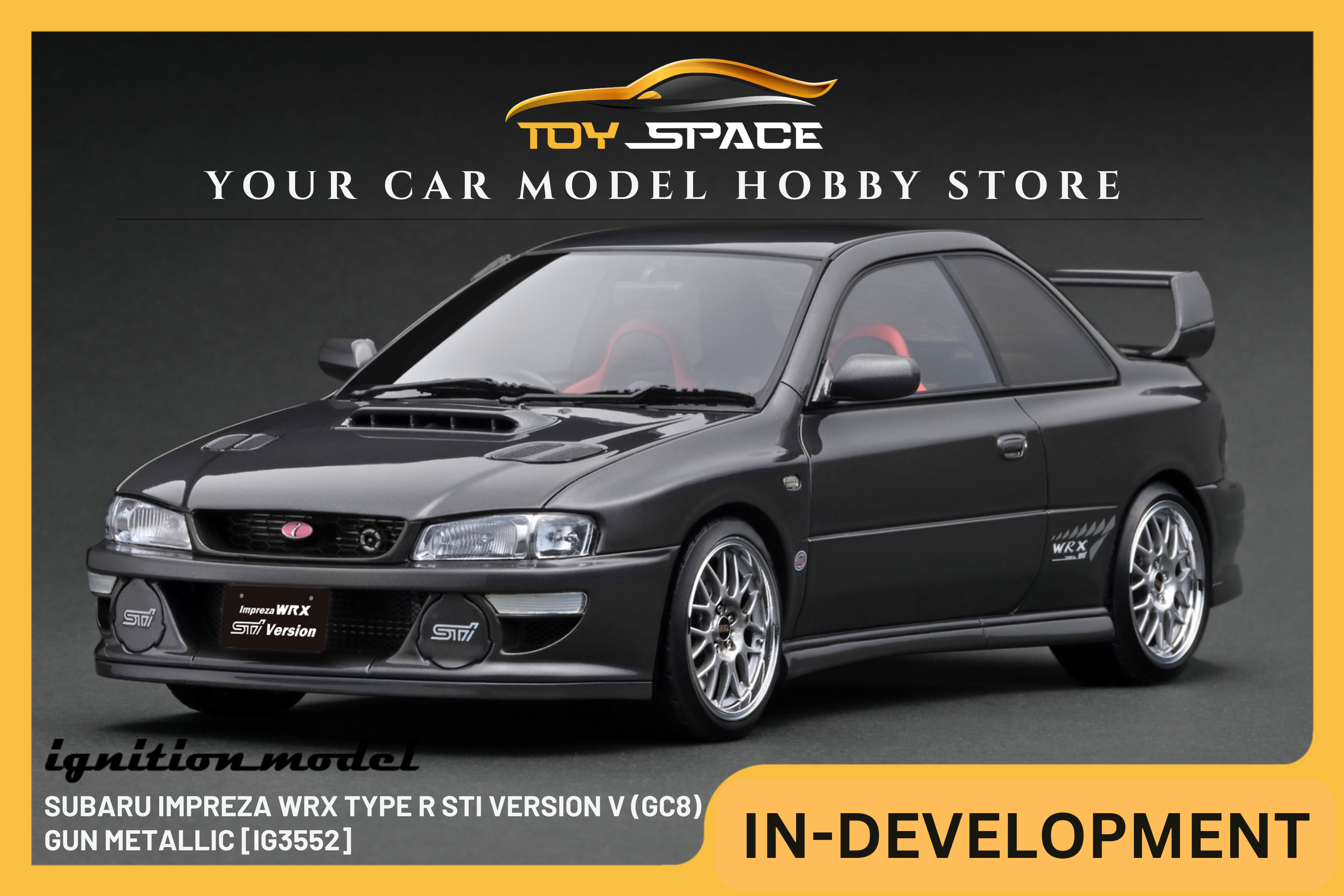 [IGNITION MODEL] 1:18 Subaru Impreza WRX Type R Sti Version V (GC8) Gun Metallic [IG3552]