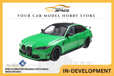 [SOLIDO] 1:18 BMW M3 (G80) Performance Parts Signal Green Uni 2024 - Toy Space Diecast Online Store Singapore