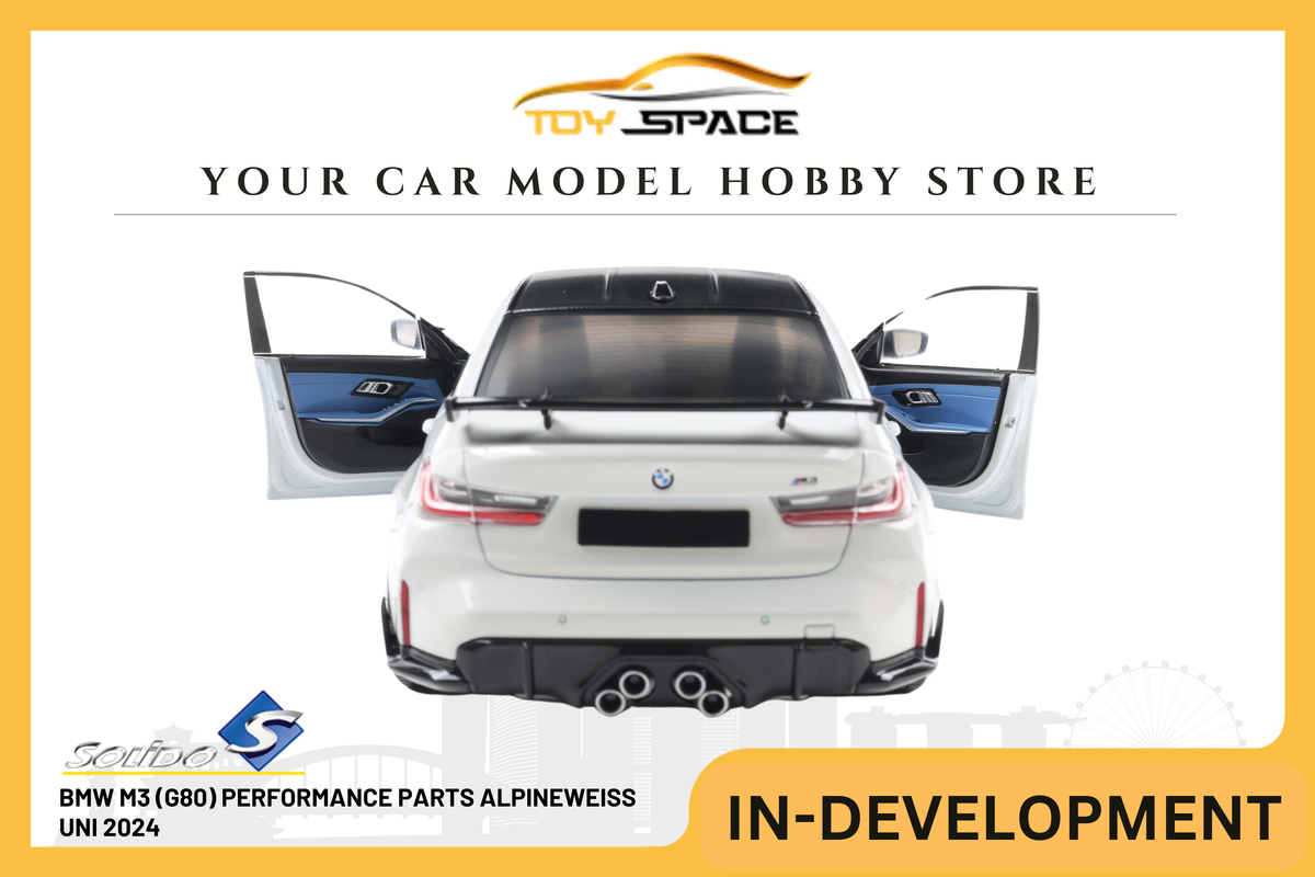 [SOLIDO] 1:18 BMW M3 (G80) Performance Parts Alpineweiss Uni 2024 - Toy Space Diecast Online Store Singapore