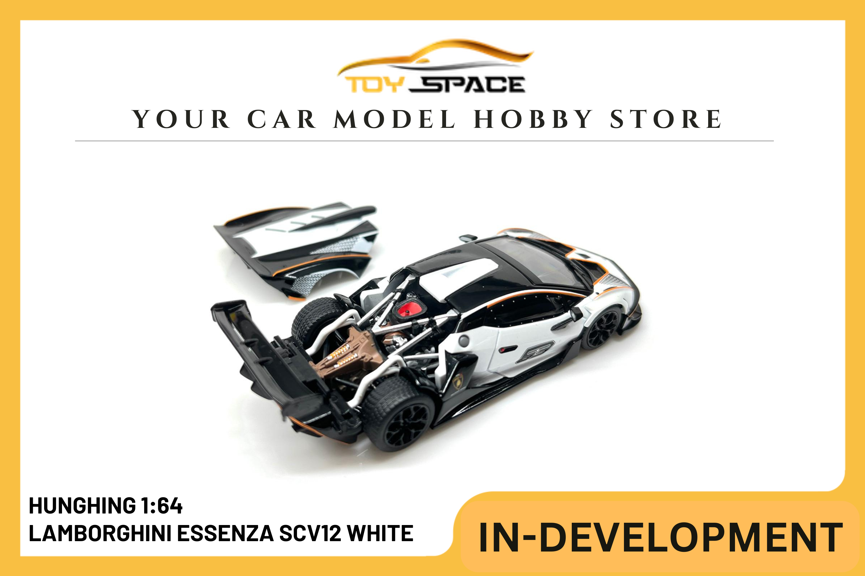 [HUNGHING] 1:64 Lamborghini Essenza SCV12 White