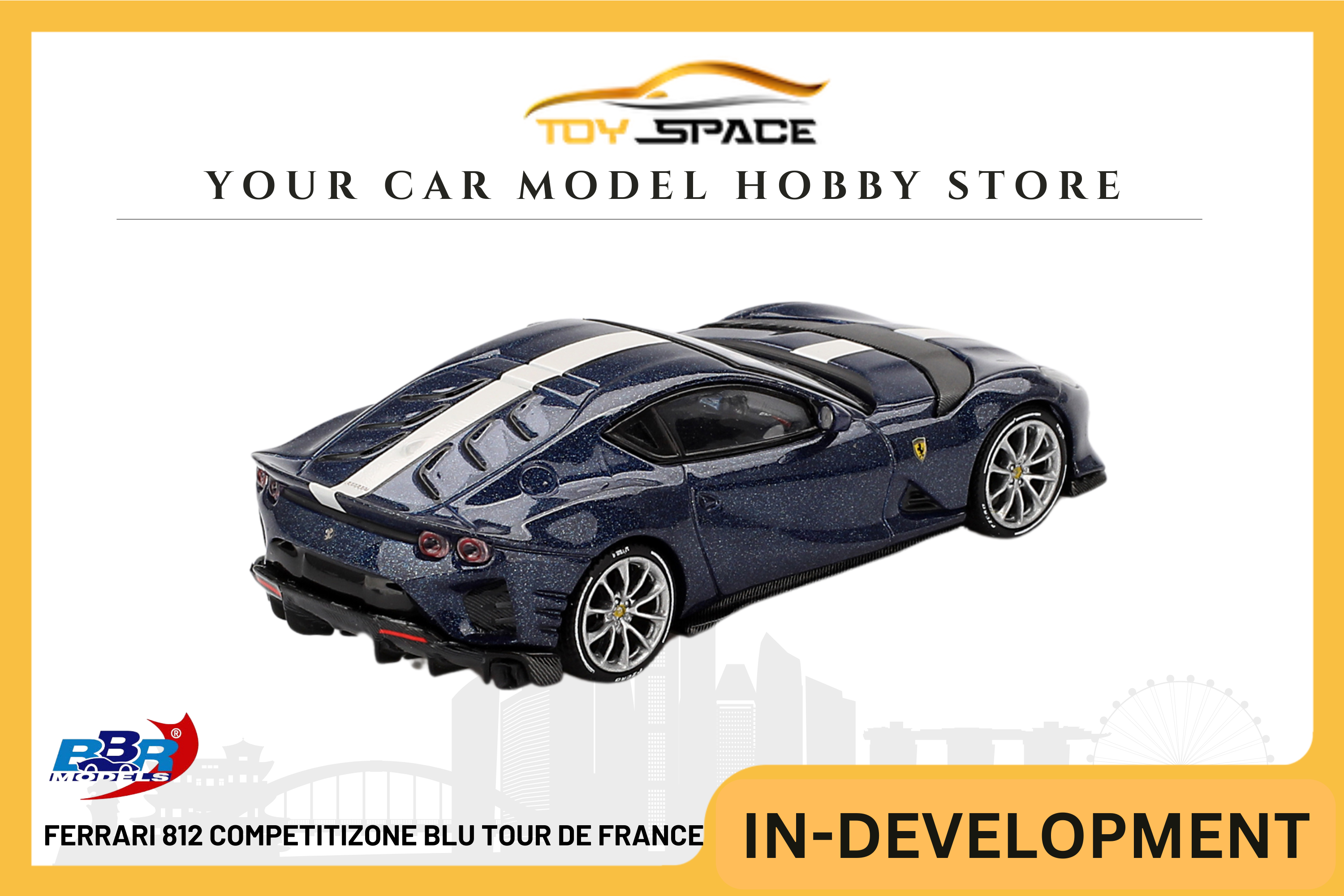 [BBR MODELS] 1:64 Ferrari 812 Competitizone Blu Tour De France