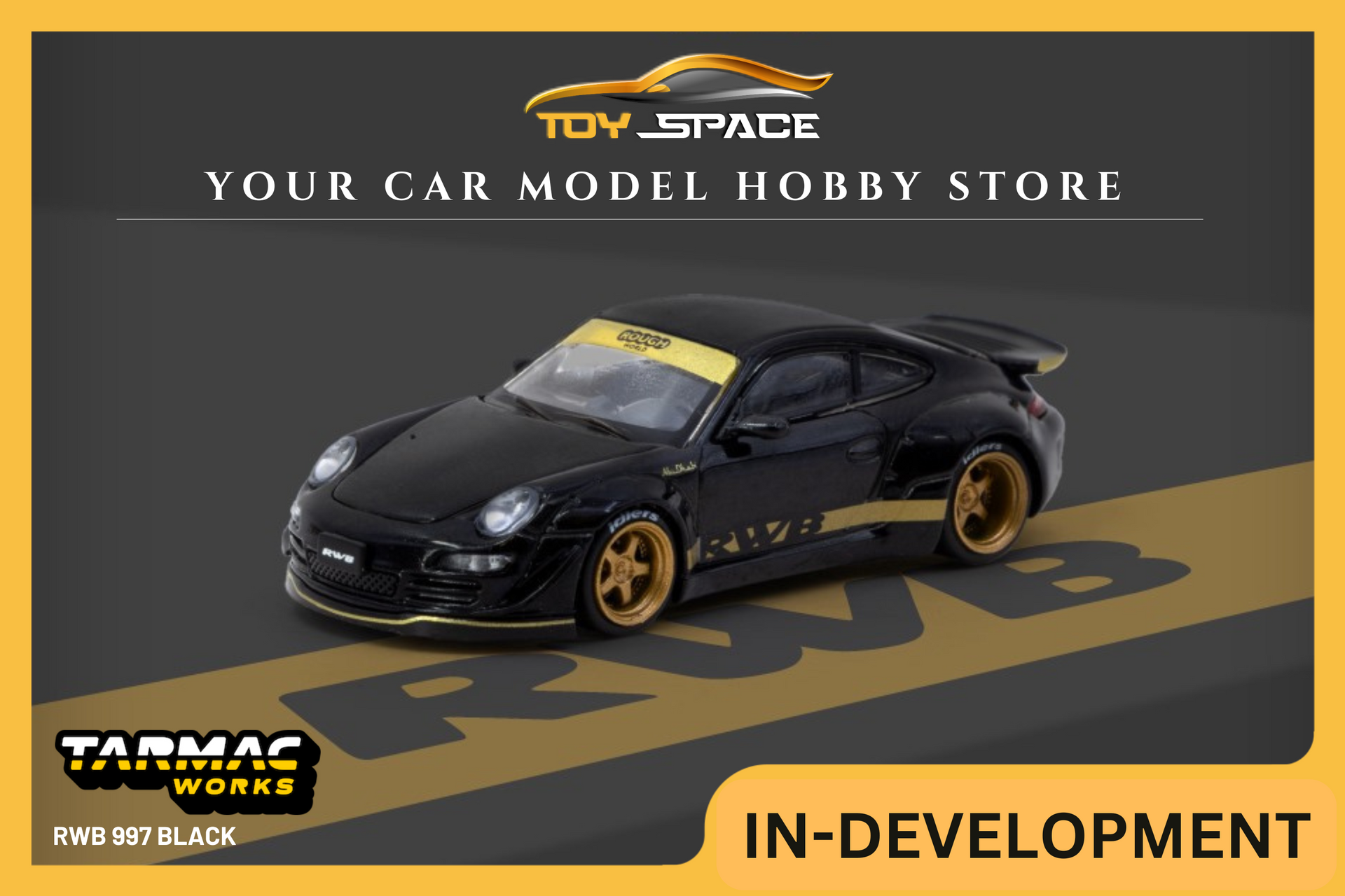 ミニカー Tarmac 1:64 RWB BLACK RWB X SHINYA X TARMAC DIECAST CAR 1