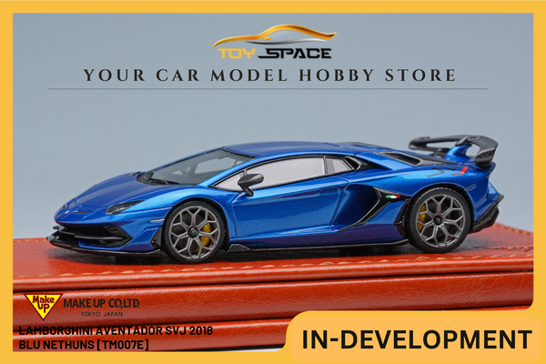 [MAKE UP] 1:64 Lamborghini Aventador SVJ 2018 Blu Nethuns [TM007E]