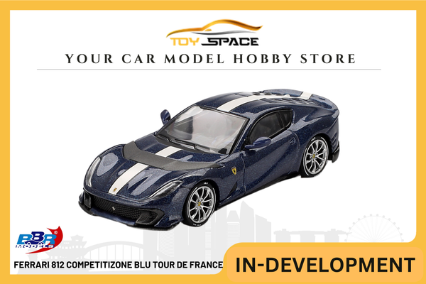 [BBR MODELS] 1:64 Ferrari 812 Competitizone Blu Tour De France