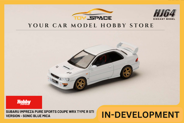 [HOBBY JAPAN] 1:64 Subaru Impreza Pure Sports Coupe WRX Type R STI Version VWR Type Front Bumper - Pure White