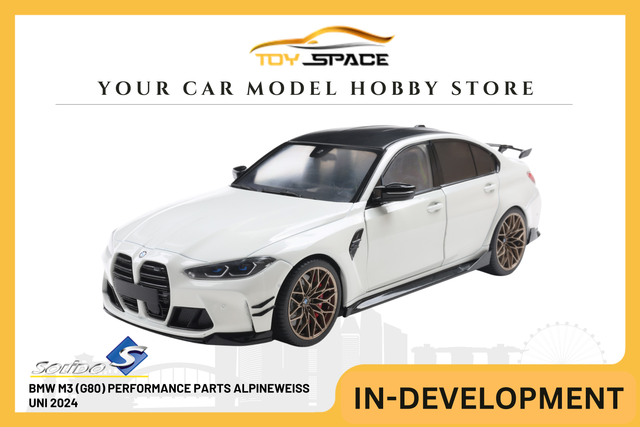 [SOLIDO] 1:18 BMW M3 (G80) Performance Parts Alpineweiss Uni 2024 - Toy Space Diecast Online Store Singapore