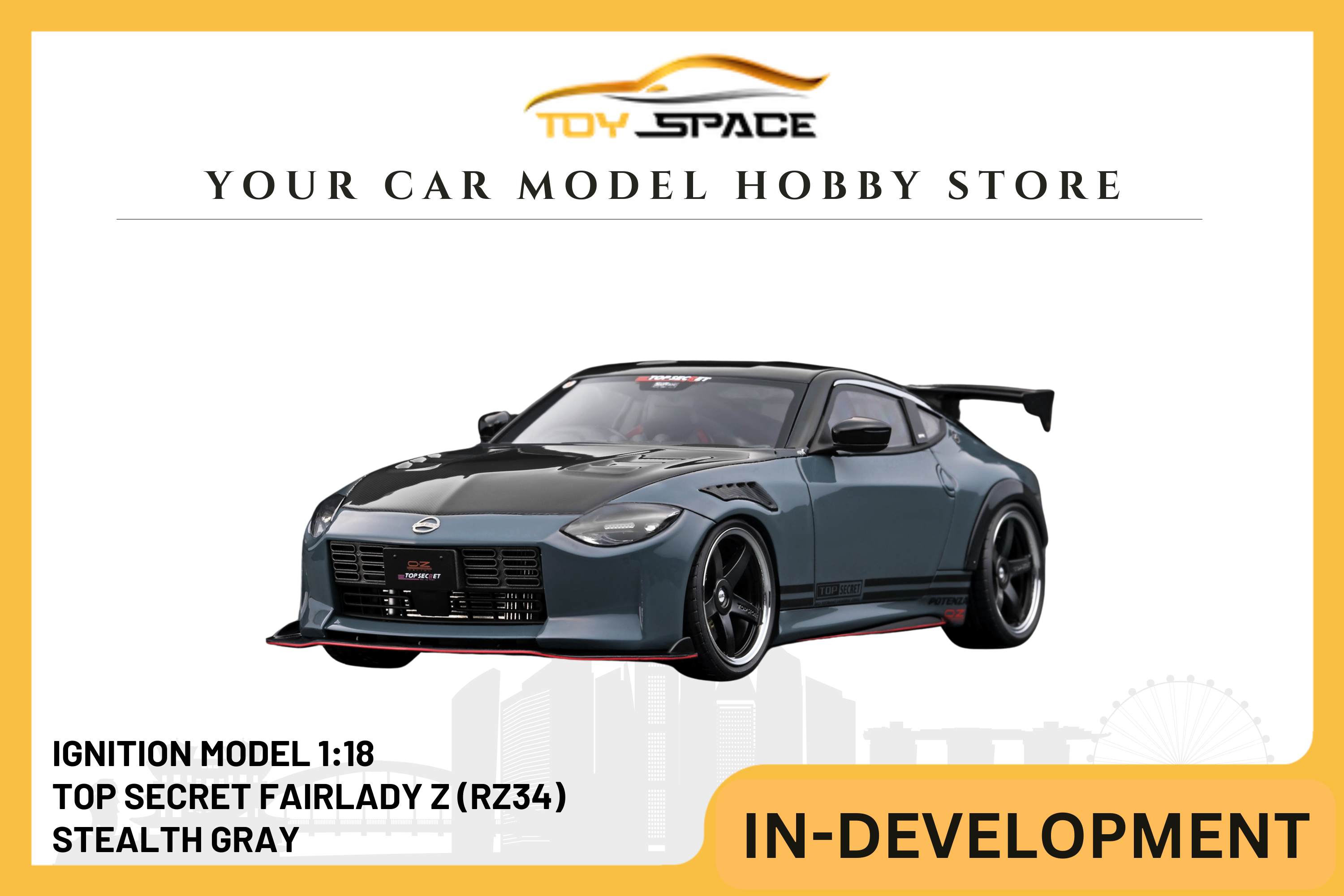 [IGNITION MODEL] 1:18 Top Secret Fairlady Z (RZ34) Stealth Gray [IG3388]