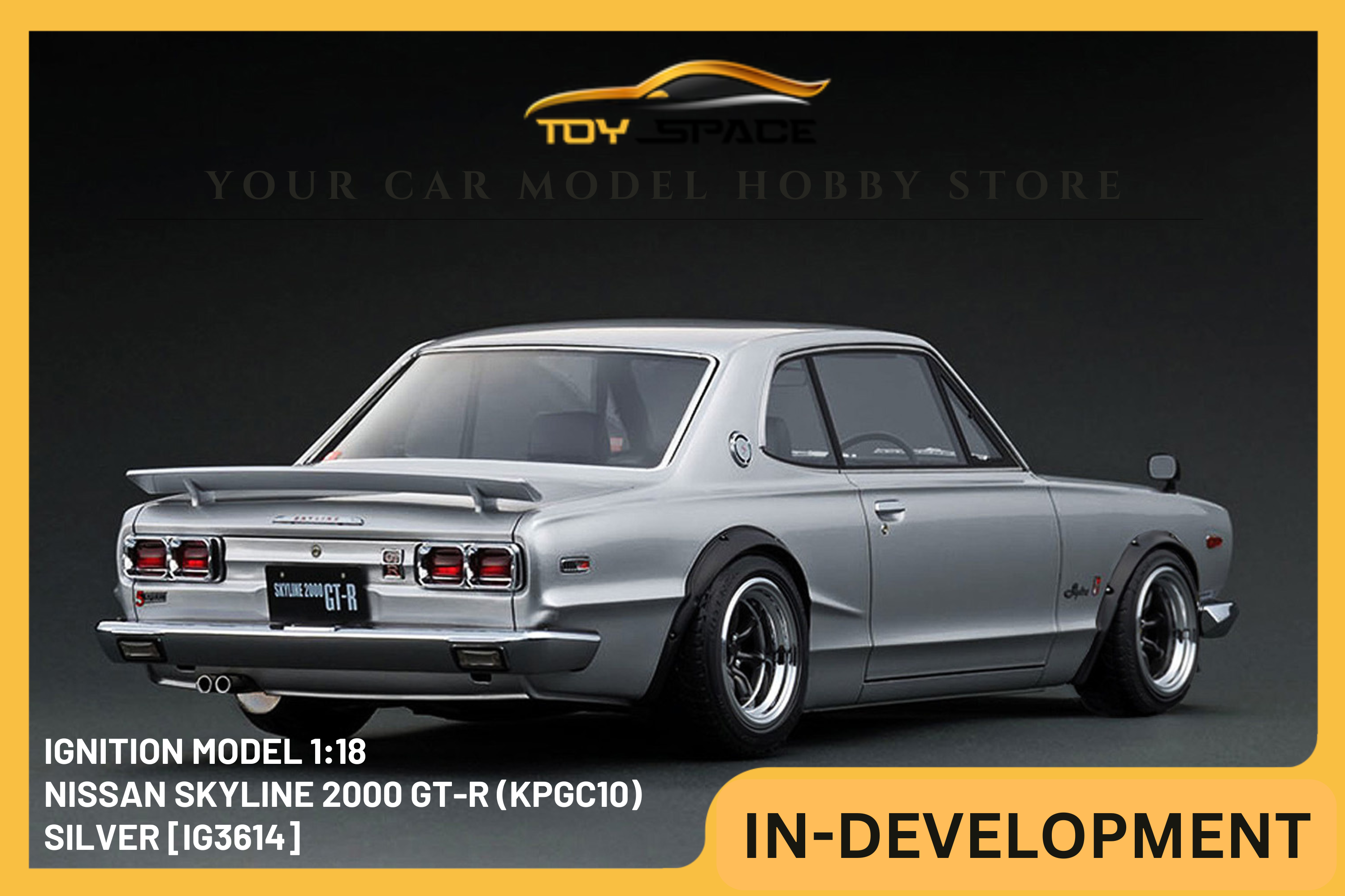 [IGNITION MODEL] 1:18 Nissan Skyline 2000 GT-R (KPGC10) Silver [IG3614]