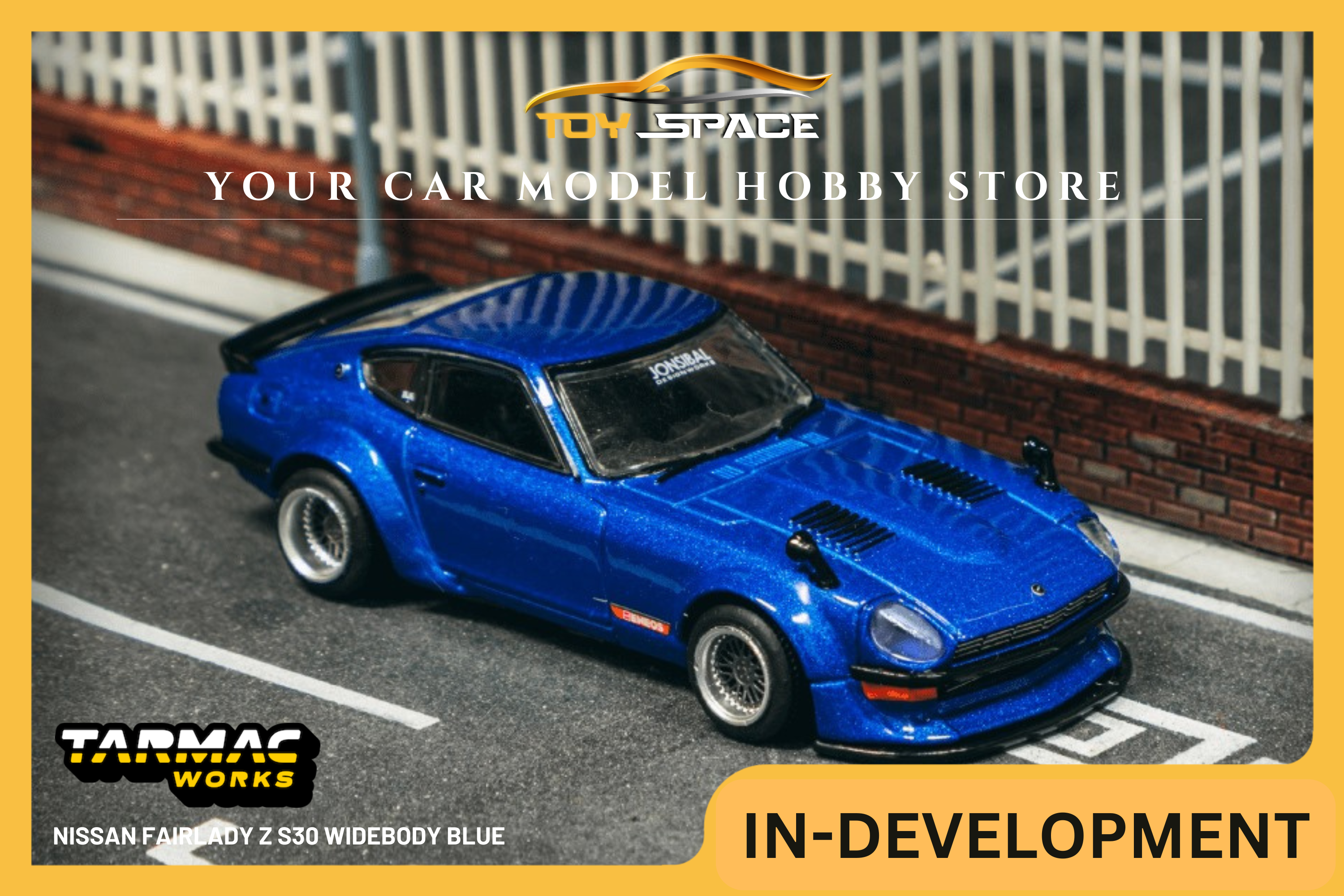 [TARMAC WORKS] 1:64 Nissan Fairlady Z S30 Widebody Blue - Designed by Jon Sibal