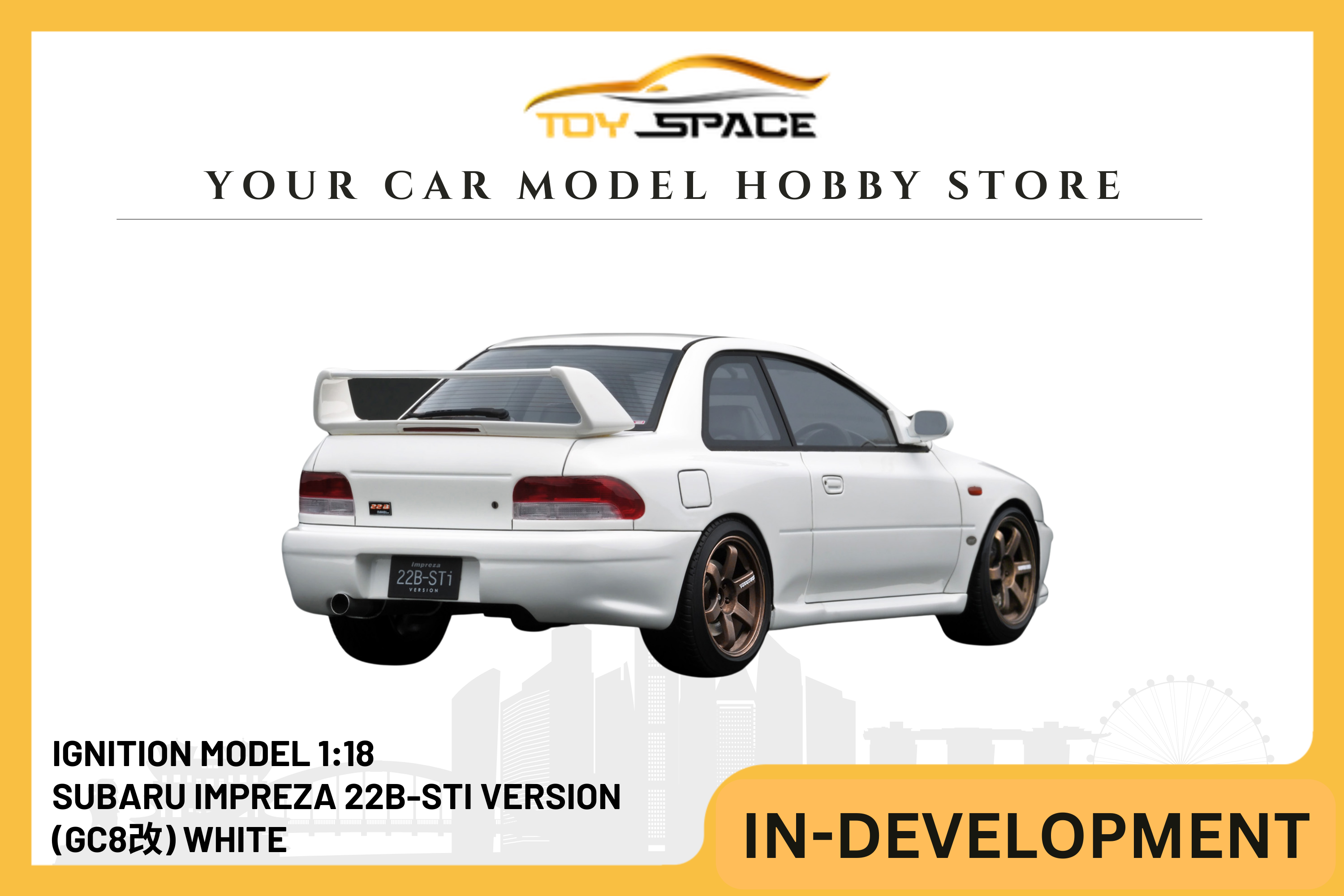 [IGNITION MODEL] 1:18 Subaru Impreza 22B-Sti Version (GC8改) White [IG3669]