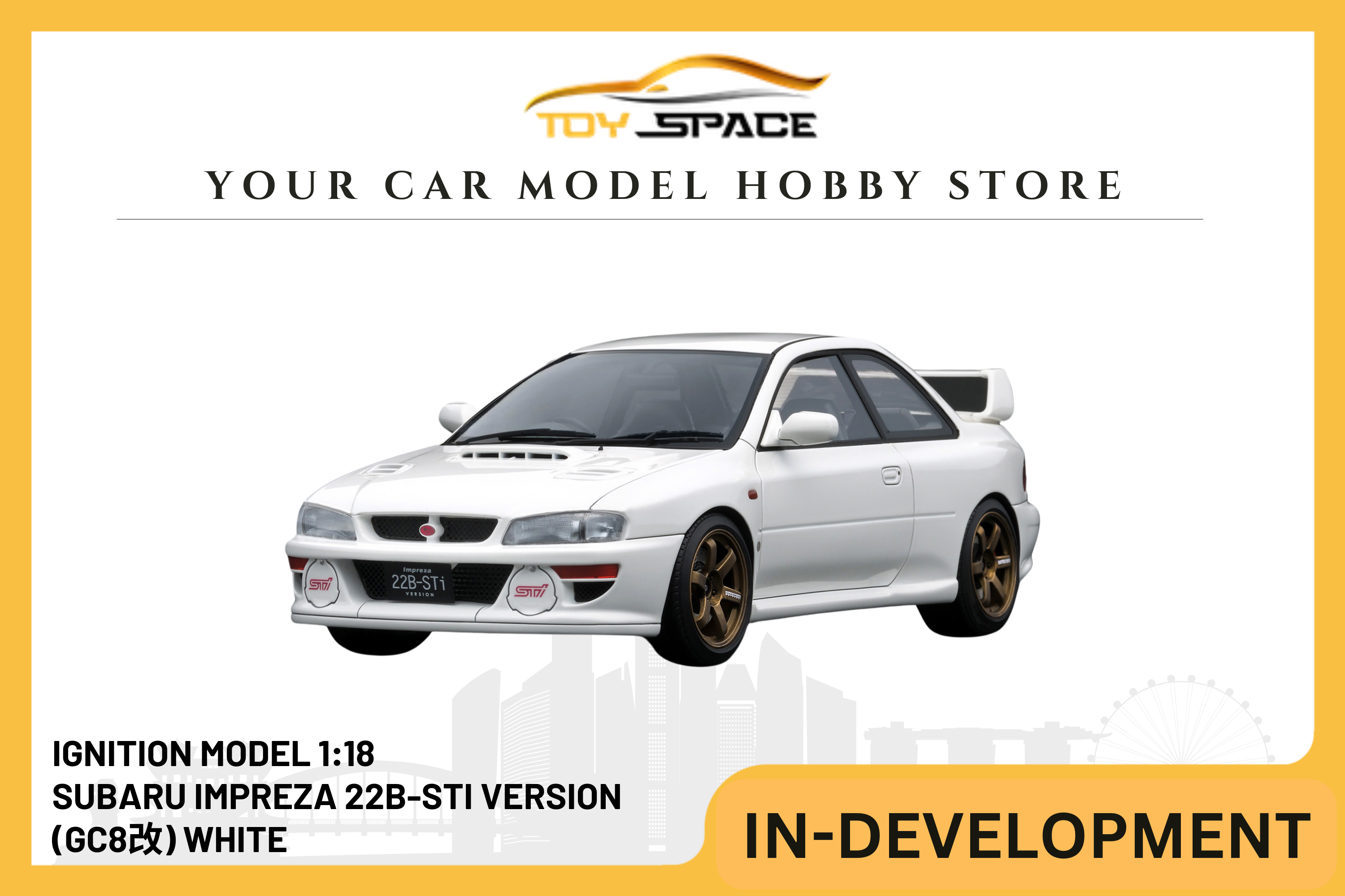 [IGNITION MODEL] 1:18 Subaru Impreza 22B-Sti Version (GC8改) White [IG3669]