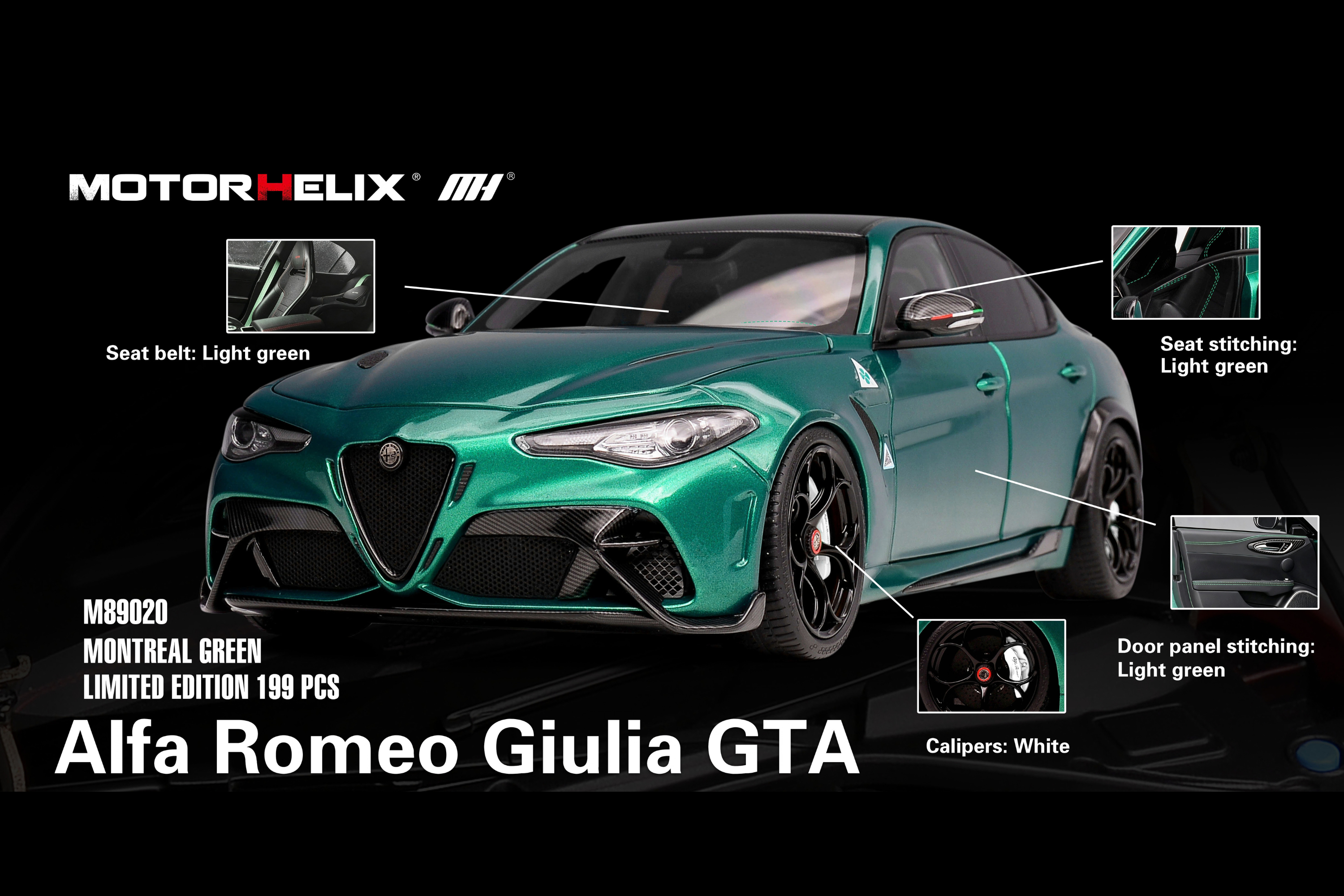 [MOTORHELIX] 1:18 Alfa Romeo Giulia GTA Montreal Green