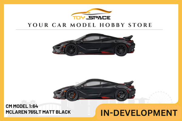 [CM MODEL] 1:64 Mclaren 765LT Matt Black