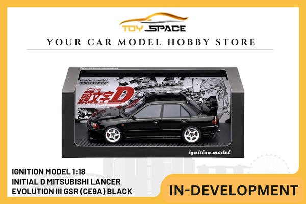 [IGNITION MODEL] 1:18 INITIAL D Mitsubishi Lancer Evolution III GSR (CE9A) Black [IG3543]