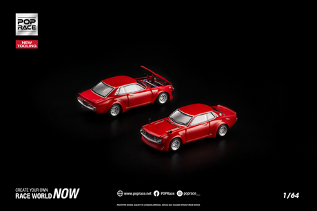 [POP RACE] 1:64 TA22 Celica Red - Toy Space Diecast Online Store Singapore
