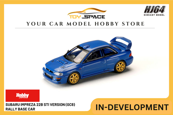 [HOBBY JAPAN] 1:64 Subaru Impreza 22B STi Version (GC8) Rally Base Car Carbon Blue