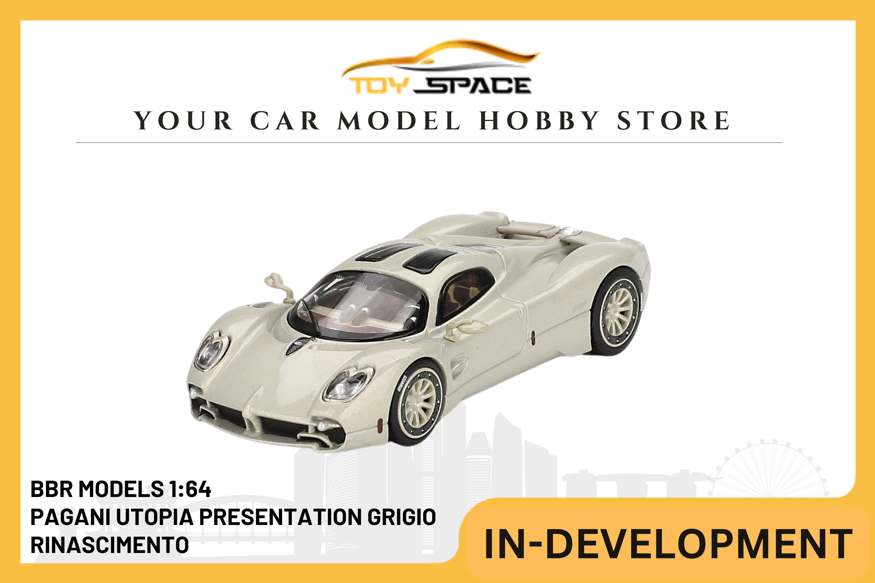 [BBR MODELS] 1:64 Pagani Utopia Presentation Grigio Rinascimento