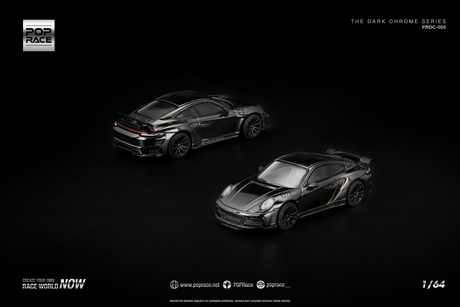 [POP RACE] 1:64 992 Stinger GTR Dark Chrome - Toy Space Diecast Online Store Singapore