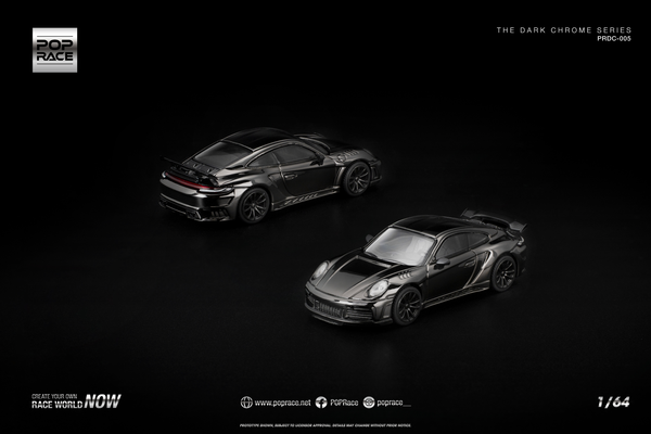 [POP RACE] 1:64 992 Stinger GTR Dark Chrome - Toy Space Diecast Online Store Singapore