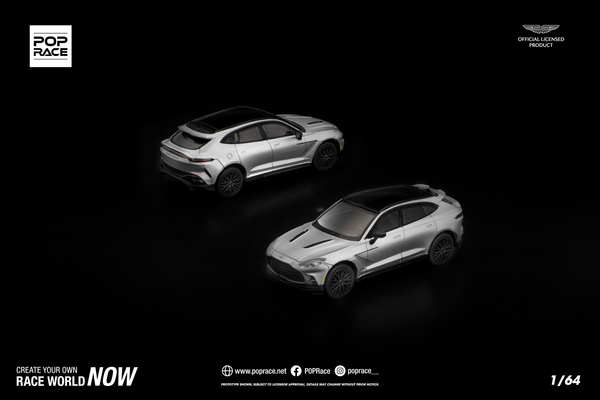 [POP RACE] 1:64 Aston Martin DBX 707 Silver