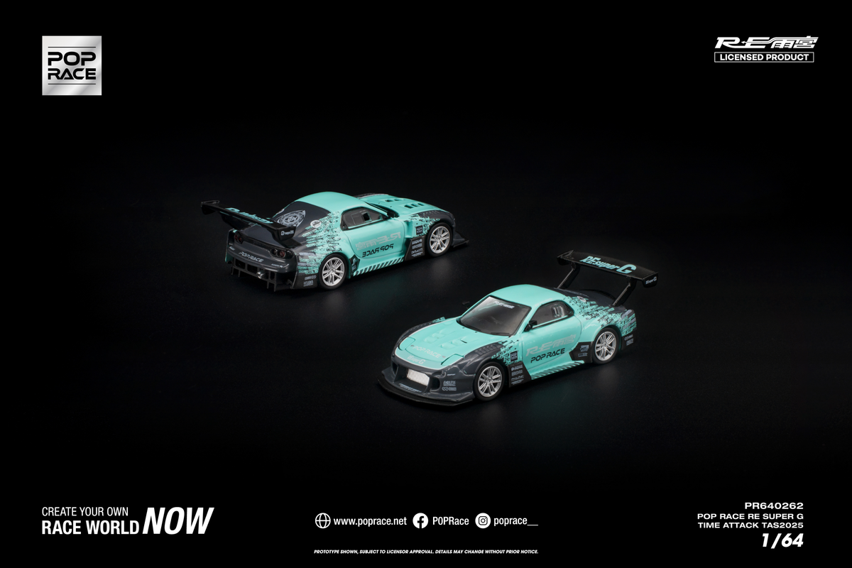 [POP RACE] 1:64 Pop Race RE Super G Time Attack TAS 2025 - Toy Space Diecast Online Store Singapore