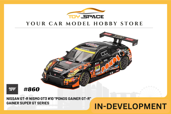 [MINI GT] Nissan GT-R Nismo GT3 #10 "PONOS GAINER GT-R" Gainer 2023 Super GT Series / Super GT Blister Packaging