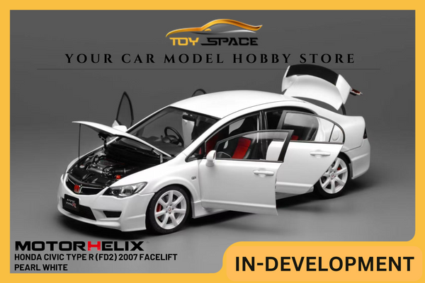 [MOTORHELIX] 1:18 Honda Civic Type R (FD2) 2007 Facelift Pearl White