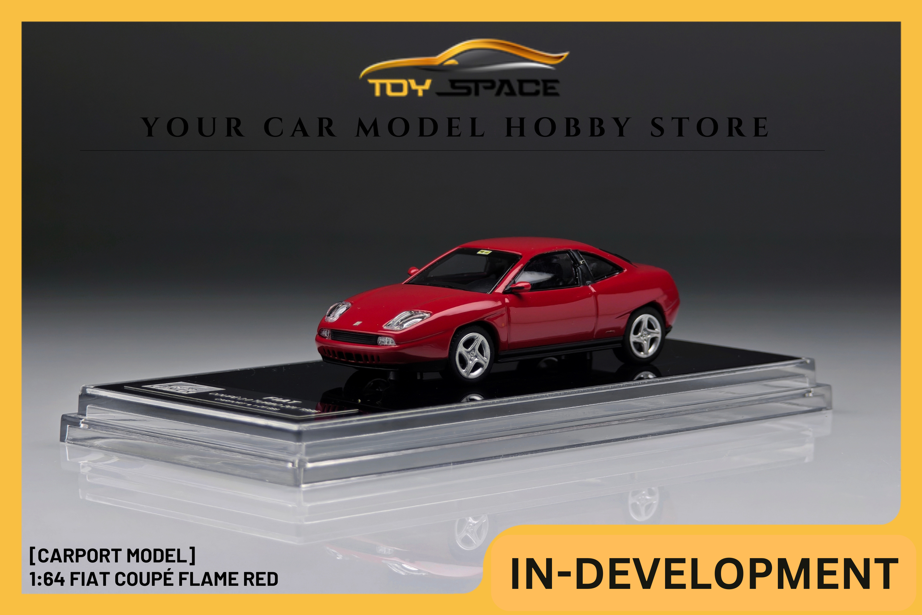 [CARPORT MODEL] 1:64 Fiat Coupé Flame Red