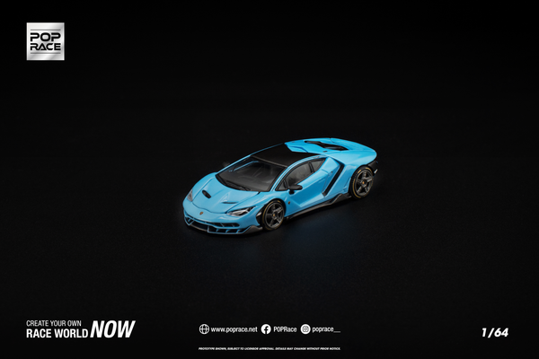 [POP RACE] 1:64 Lamborghini Centenario Blu Cepheusp