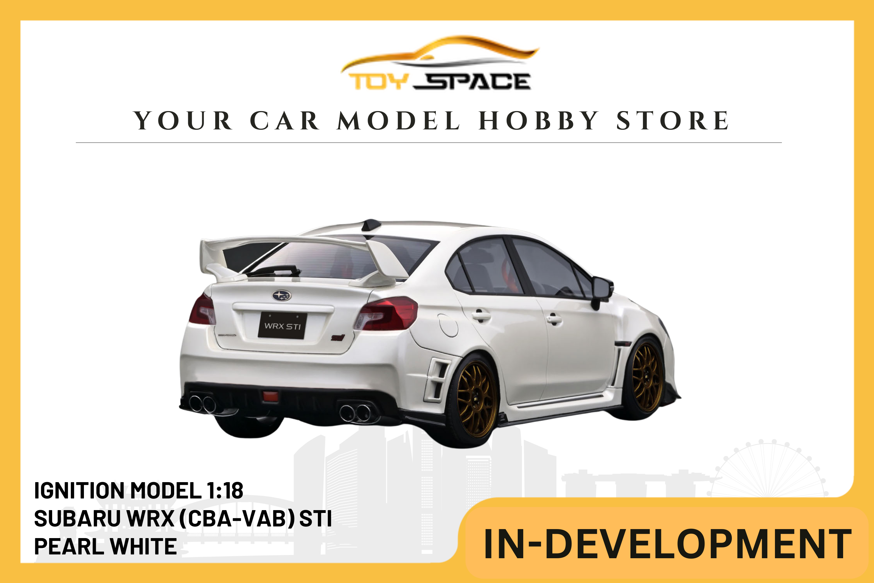 [IGNITION MODEL] 1:18 Subaru WRX (CBA-VAB) STI Pearl White [IG3611]