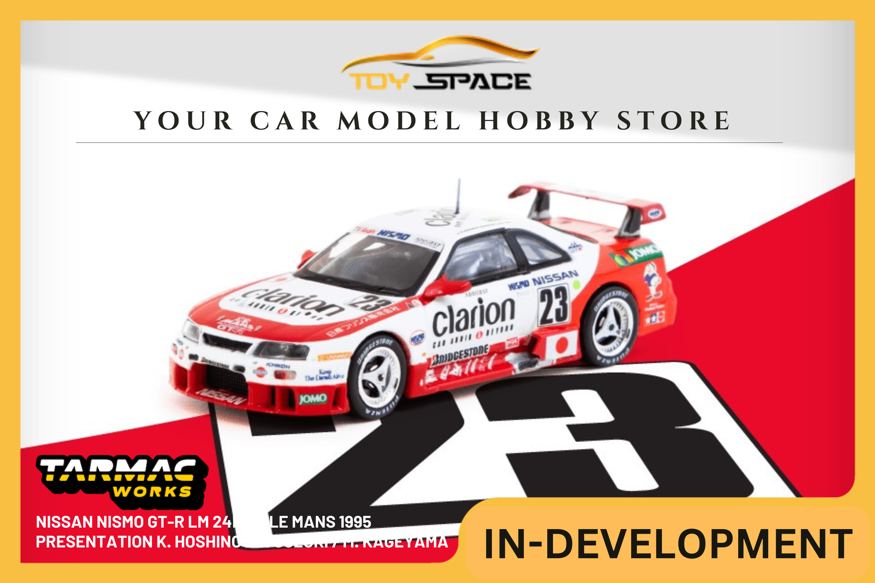 [TARMAC WORKS] 1:64 Nissan Nismo GT-R LM 24h of Le Mans 1995 Presentation K. Hoshino / T. Suzuki / M. Kageyama - HOBBY64