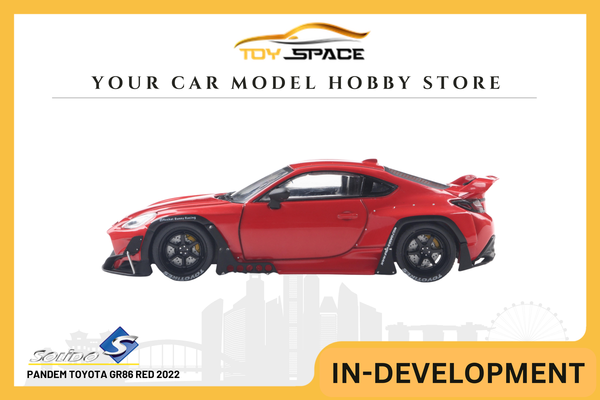 [SOLIDO] 1:43 Pandem Toyota GR86 Red 2022 - Toy Space Diecast Online Store Singapore