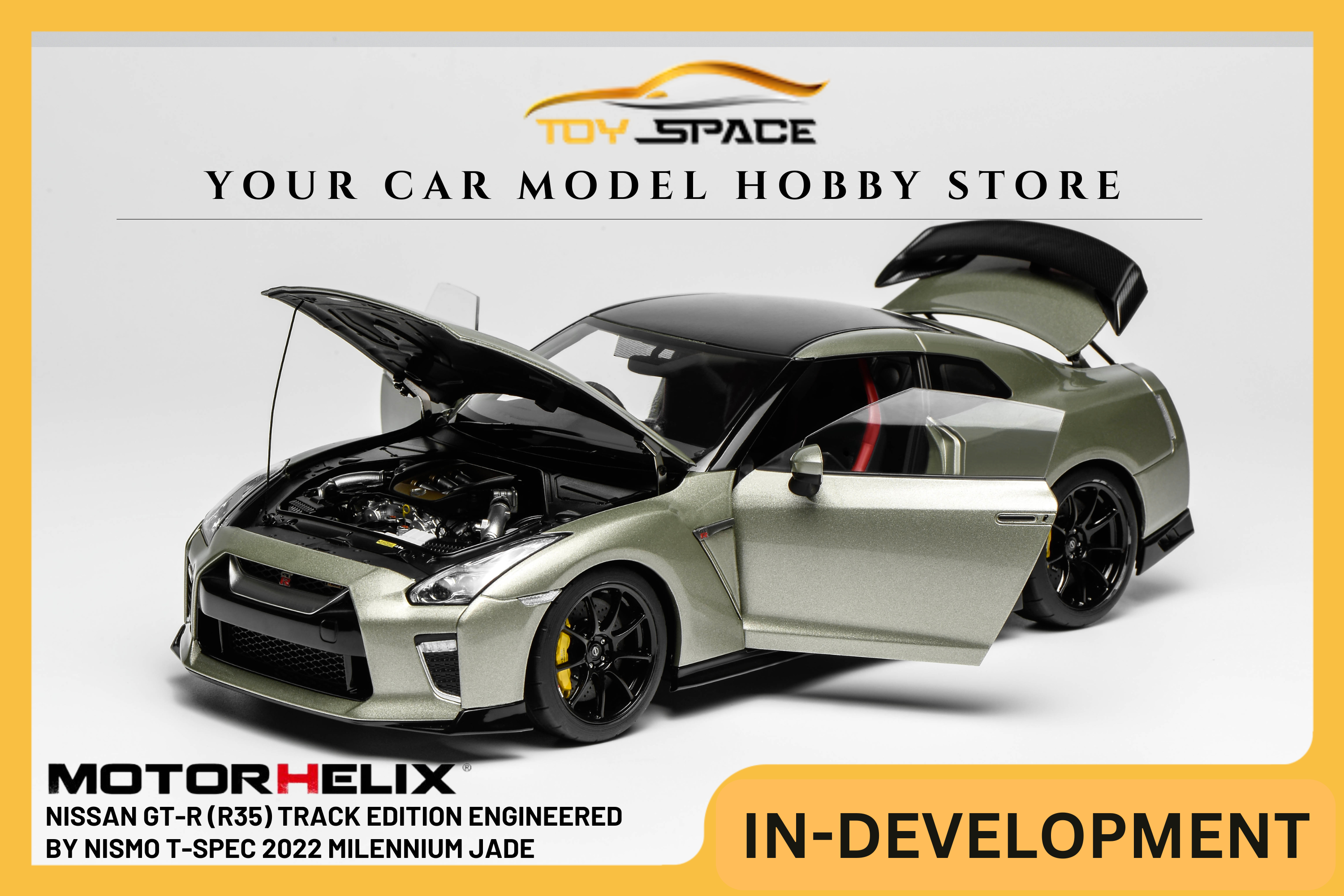 [MOTORHELIX] 1:18 Nissan GT-R (R35) Track Edition Engineered by Nismo T-Spec 2022 Milennium Jade