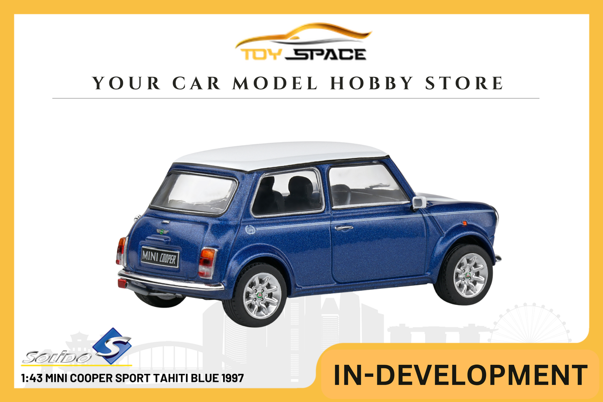 [SOLIDO] 1:43 Mini Cooper Sport Tahiti Blue 1997 - Toy Space Diecast Online Store Singapore