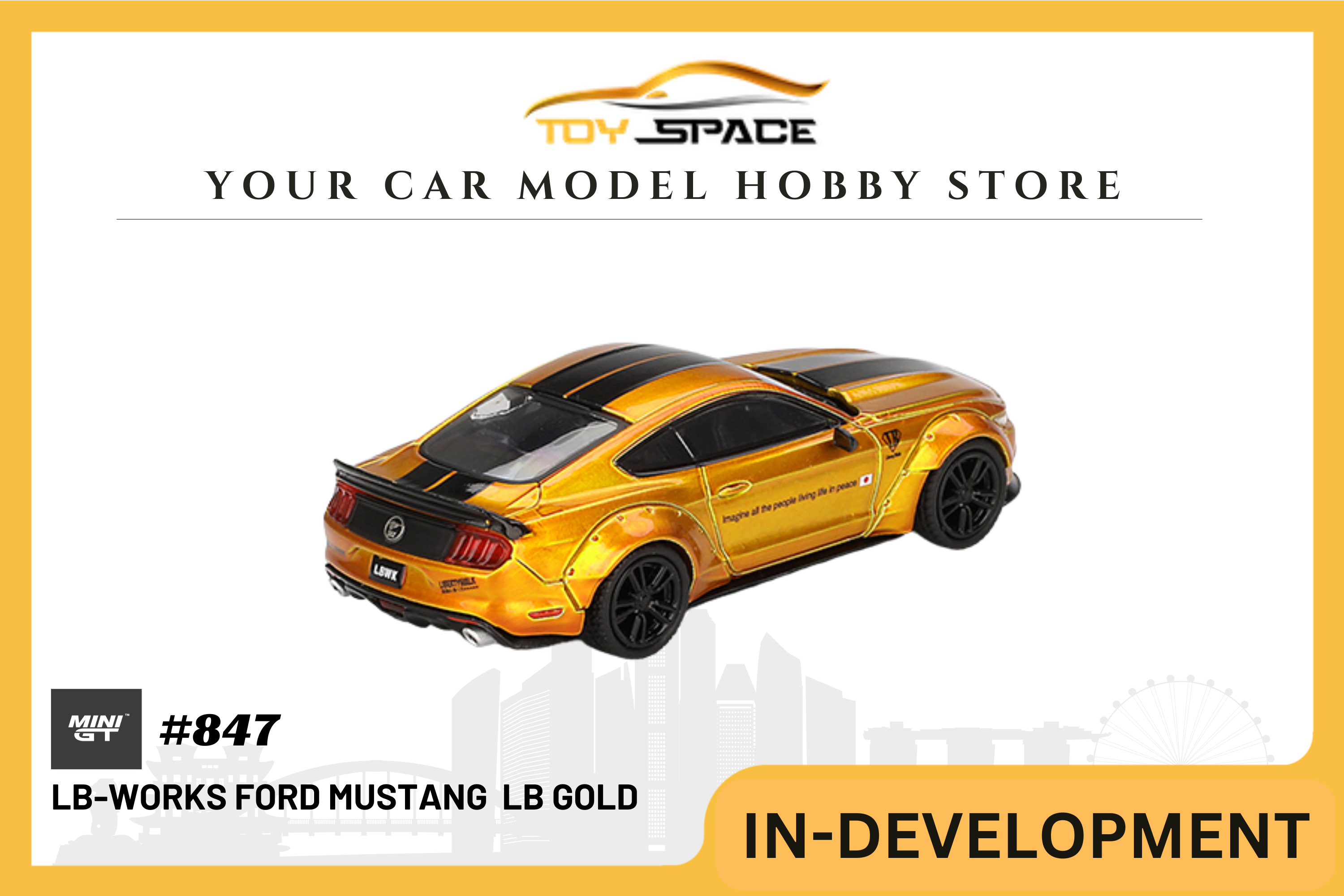 [MINI GT] LB-Works Ford Mustang LB Gold