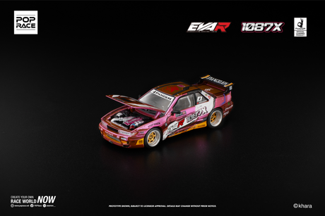 [POP RACE] 1:64 Pandem S13 Eva RT Production Model Custom Type-08 Eva Racing X 1087X - Toy Space Diecast Online Store Singapore