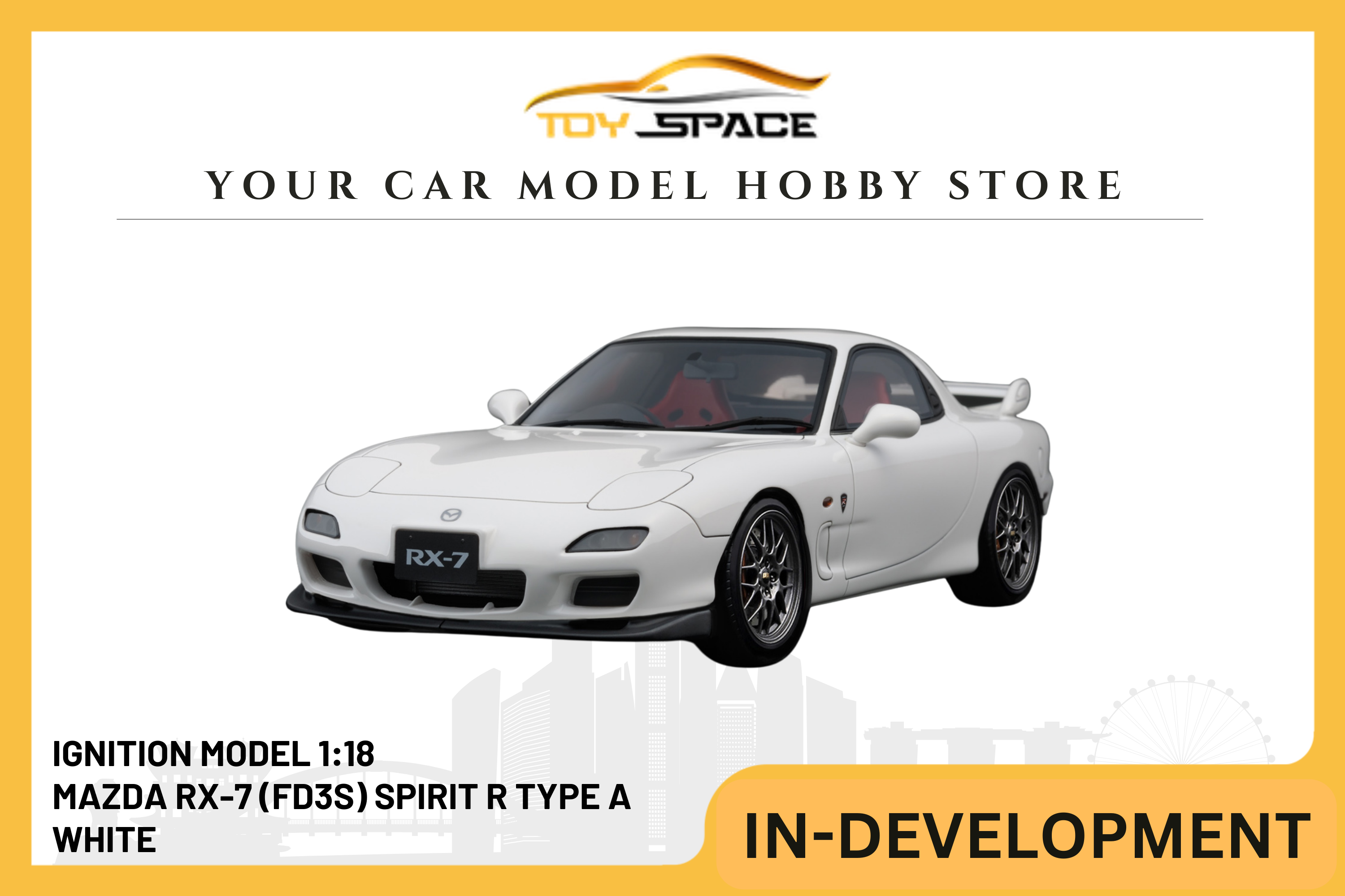 [IGNITION MODEL] 1:18 Mazda RX-7 (FD3S) Spirit R Type A White [IG3606]